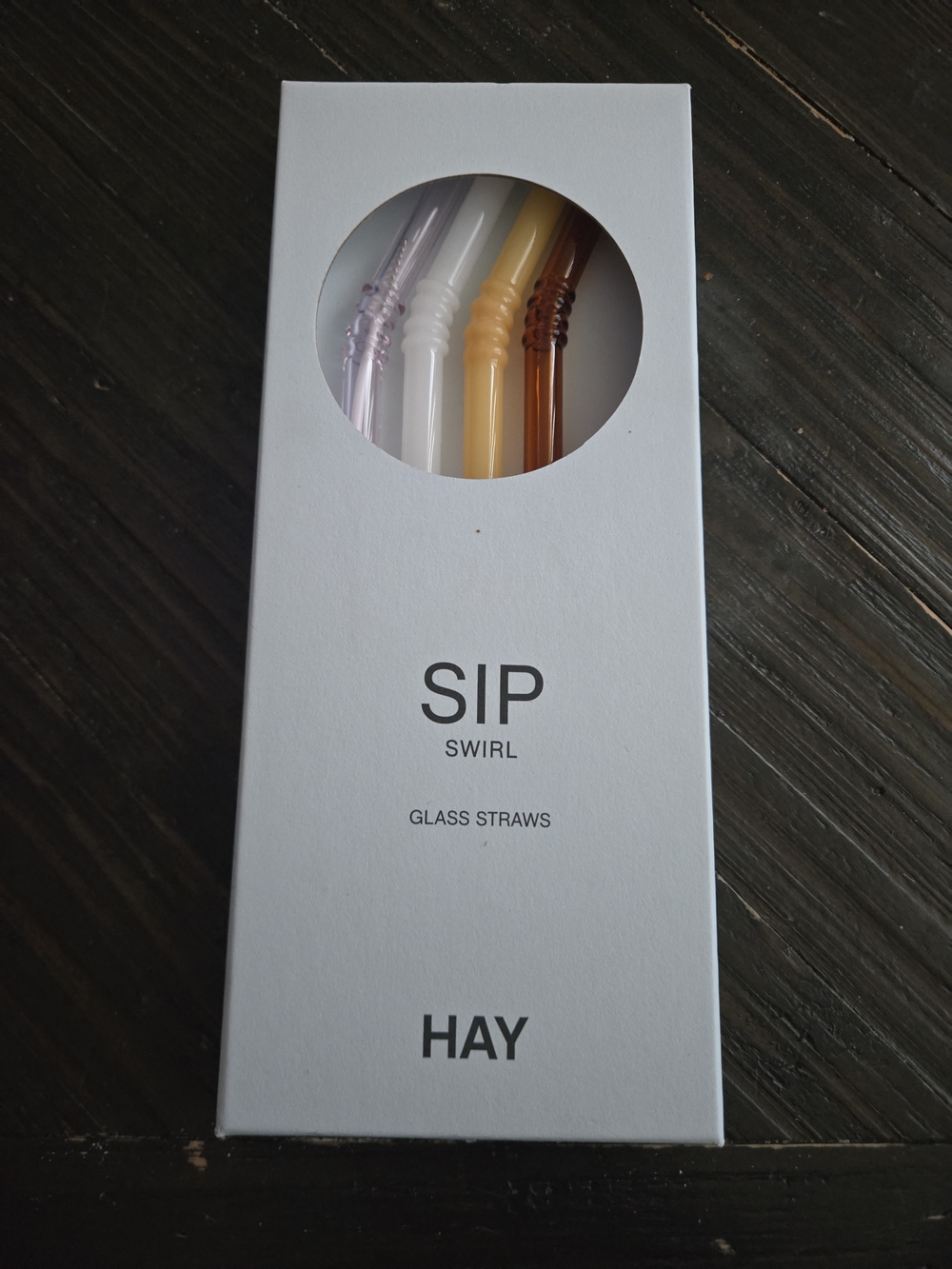 HAY SIP Swirl Glass Straws - Pastel Mix